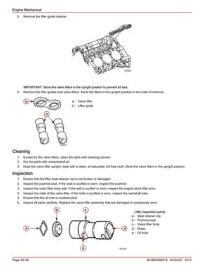 Mercury MerCruiser 4.3 TKS MPI Inboard Service Manual sample page with diagrams and specifications