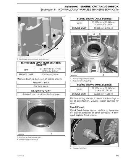 Can Am Outlander 500 800R 1000 CanAm Service Manual sample page with technical illustrations