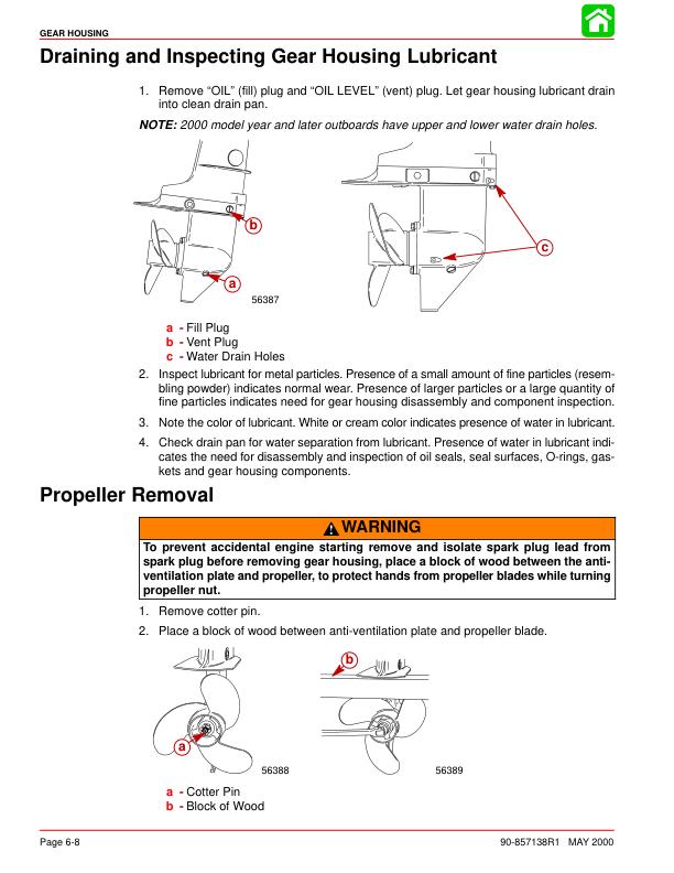 Mercury Mariner 4 5 6 HP 4-Stroke Outboard Service Manual sample page from the repair manual