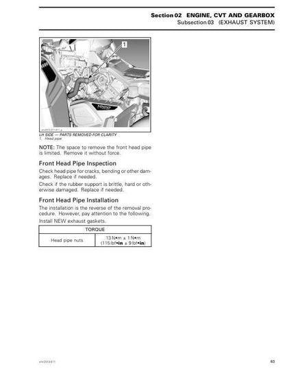 Can Am Outlander 500 650 800R 1000 Service Manual sample page from service manual