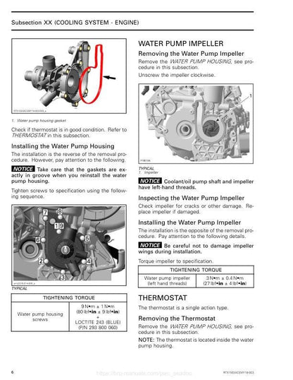 Sea-Doo GTI GTR GTS Wake Service Manual sample page from service manual