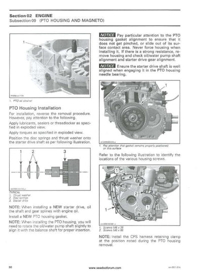 Sea-Doo GTS GTI RXT GTX Wake Service Manual sample page from service manual