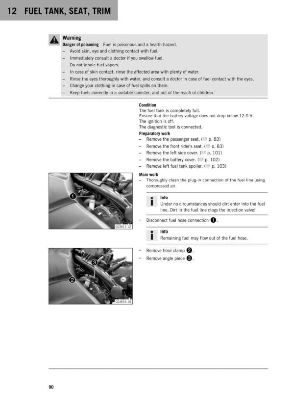 KTM 790 Adventure Motorcycle Service Manual sample page from service manual