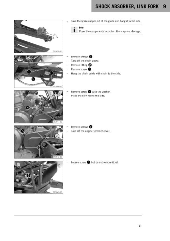 KTM 790 Adventure Motorcycle Service Manual table of contents