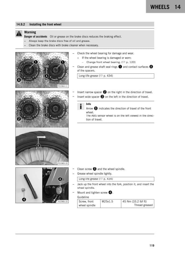 KTM 790 Adventure Motorcycle Service Manual sample page with diagrams and specifications