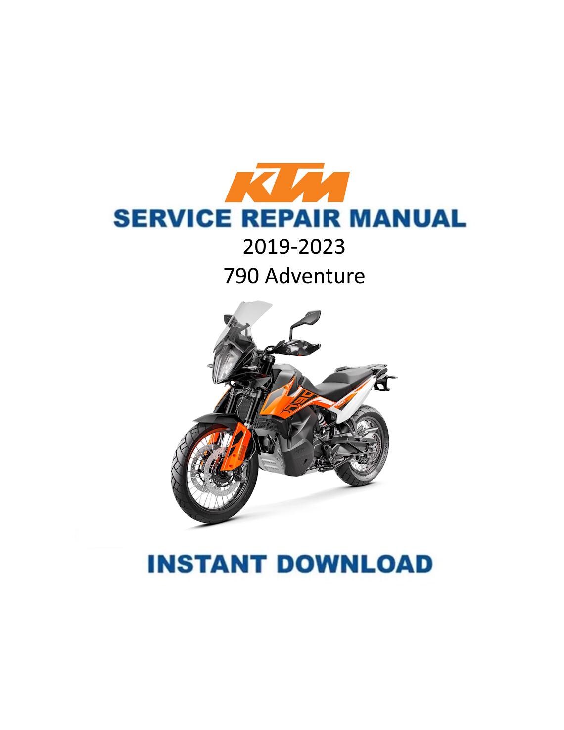 KTM 790 Adventure Motorcycle Service Manual 2019-2023 - Service Manual PDF Instant Download
