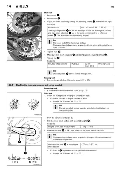 KTM 1290 Super Adventure Service Manual sample page with technical illustrations