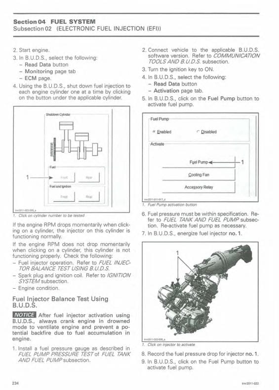 Can Am Commander 800R 1000 CanAm Service Manual sample page with technical illustrations