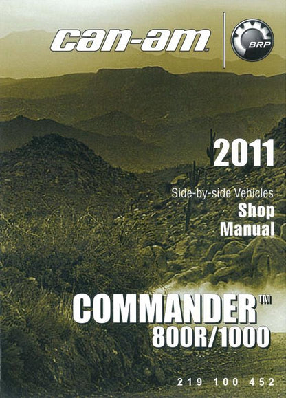 Can Am Commander 800R 1000 CanAm Service Manual factory service manual title page