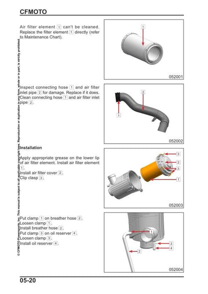 CFMOTO ZFORCE 950 sport Service Repair Manual sample page from service manual