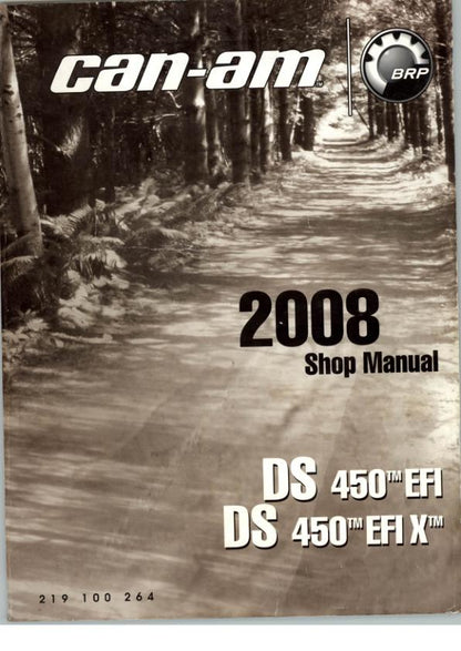 Can Am DS 450 450X Service Manual factory service manual title page