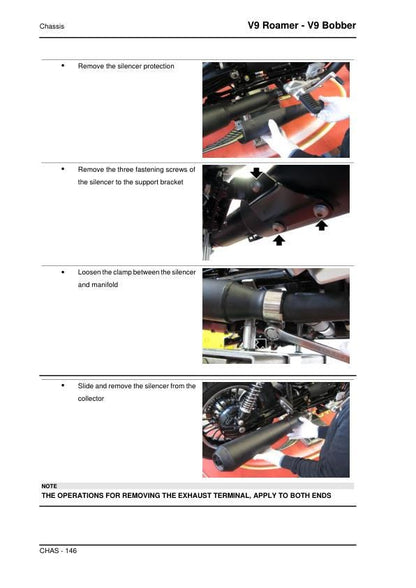 Moto Guzzi V9 Roamer Motorcycle Service Manual sample page from the repair manual