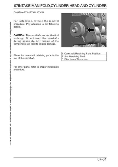CFMOTO ZFORCE 800 Ex Service Repair Manual sample page showing repair procedures