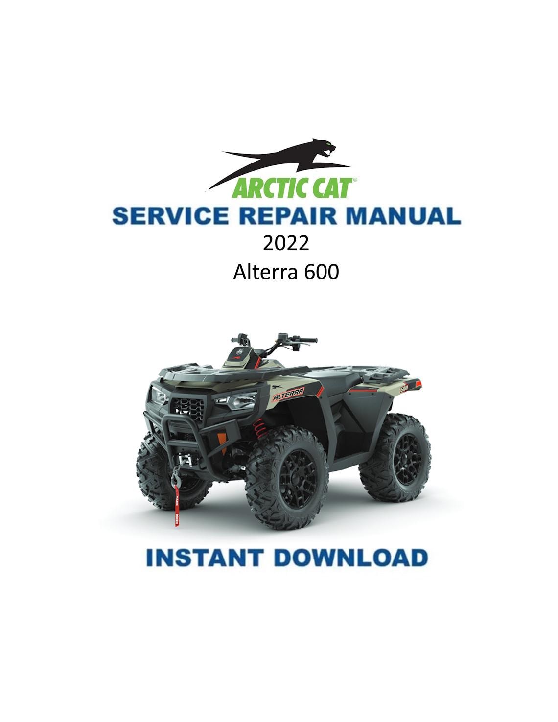 Arctic Cat Alterra 600 ATV Service Manual - Service Manual PDF Instant Download