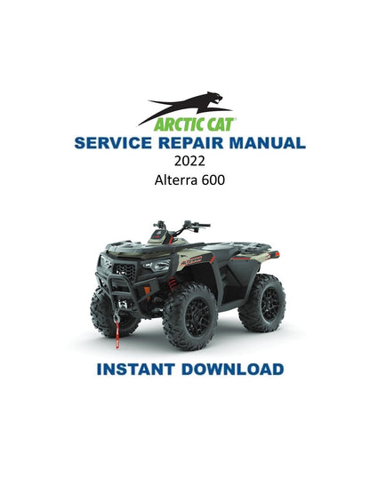 Arctic Cat Alterra 600 ATV Service Manual - Service Manual PDF Instant Download