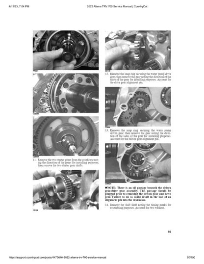 Arctic Cat Alterra TRV 700 ATV Service Manual sample page from the repair manual