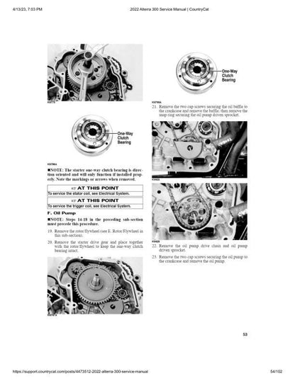 Arctic Cat Alterra 300 ATV Service Manual sample page with technical illustrations