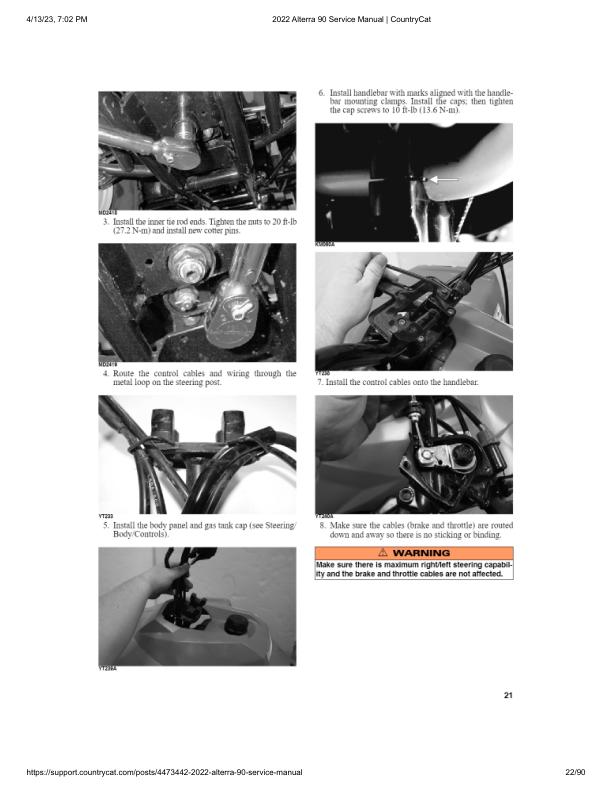 Arctic Cat Alterra 90 ATV Service Manual sample page