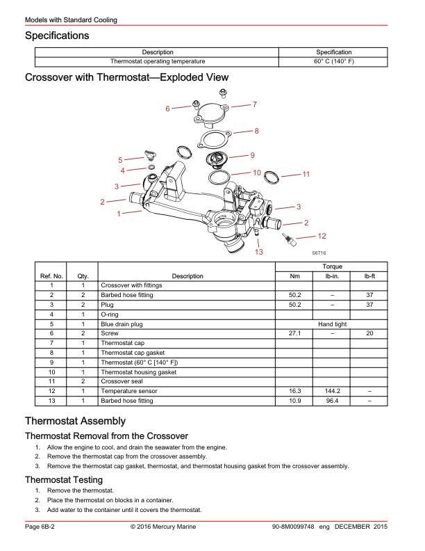 Mercury MerCruiser 6.2 Inboard Service Manual sample page from the repair manual