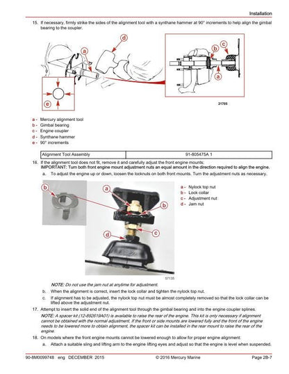 Mercury MerCruiser 6.2 Inboard Service Manual sample page from service manual