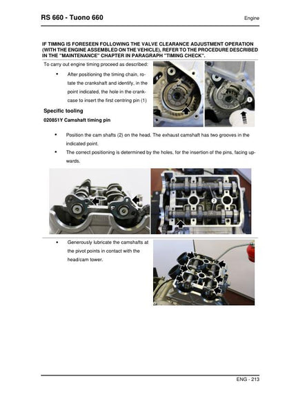 Aprilia RS 660 Tuono 660  Service Manual sample page from the repair manual