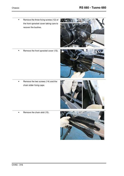 Aprilia RS 660 Tuono 660  Service Manual sample page showing schematics and diagrams