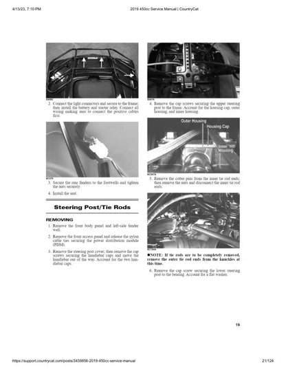 Textron Alterra 450 Arctic Cat ATV Service Manual sample page from service manual