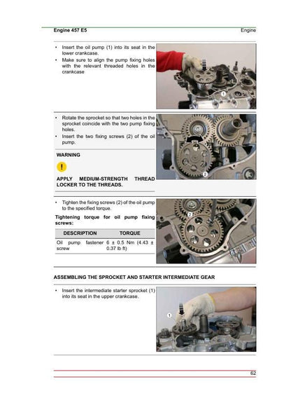 Aprilia RS 457 Service Manual sample page showing schematics and diagrams