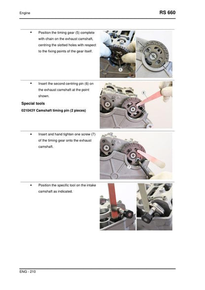 Aprilia RS 660 Service Manual sample page from the repair manual