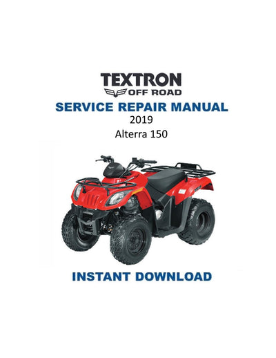 Textron Alterra 150 Arctic Cat ATV Service Manual - Service Manual PDF Instant Download