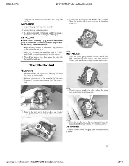 Textron Alterra TBX MudPro 700 LTD Arctic Cat ATV Service Manual sample page from service manual