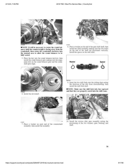 Textron Alterra TBX MudPro 700 LTD Arctic Cat ATV Service Manual sample page with technical illustrations