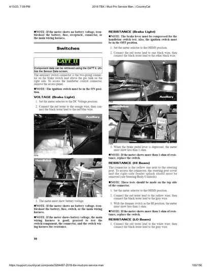 Textron Alterra TBX MudPro 700 LTD Arctic Cat ATV Service Manual sample page from the repair manual