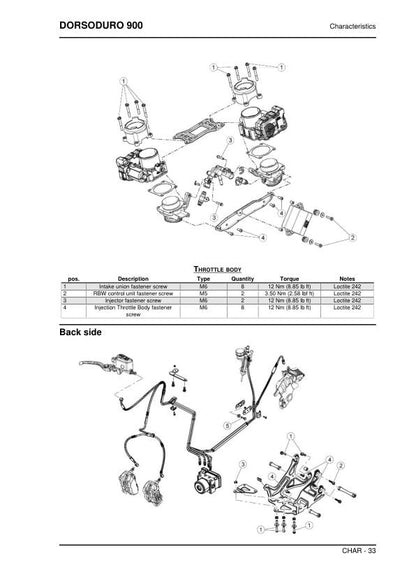 Aprilia Dorsoduro 900 Service Manual sample page from service manual