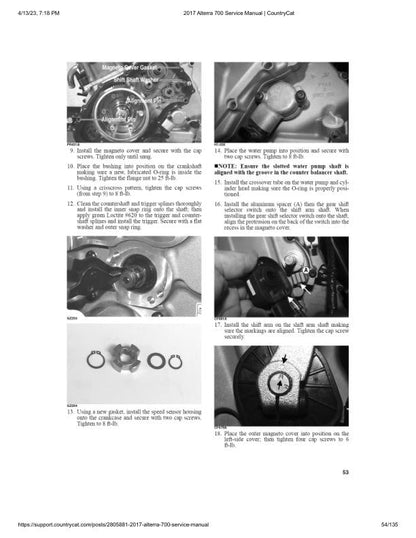 Arctic Cat 700 XT ATV Service Manual sample page with technical illustrations