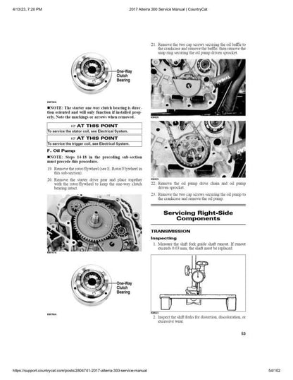 Arctic Cat Alterra 300 ATV Service Manual sample page with technical illustrations