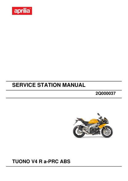Aprilia Tuono V4 R a-PRC ABS Service Manual factory service manual title page