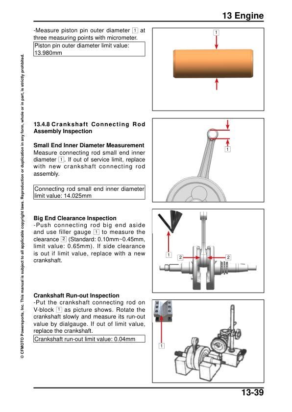 CFMOTO Papio CL  Service Manual sample page showing repair procedures