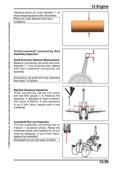 CFMOTO Papio CL  Service Manual sample page showing repair procedures
