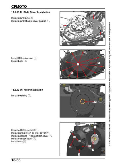 CFMOTO Papio CL  Service Manual sample page with technical illustrations