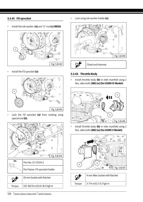 Royal Enfield Himalayan LS410 Motorcycle Service Manual sample page from service manual