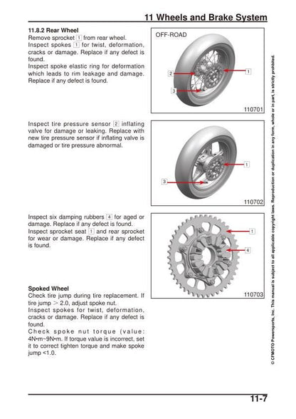 CFMOTO IBEX 800S 800T 800E Service Manual sample page showing repair procedures