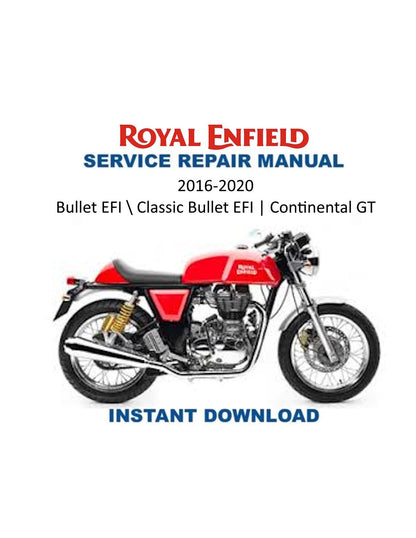 Royal Enfield Bullet & Continental Service Manual 2016-2020 - Service Manual PDF Instant Download