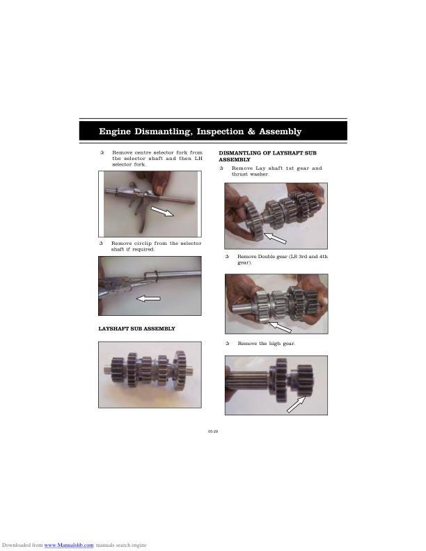 Royal Enfield Classic 500 350 Service Manual sample page with diagrams and specifications