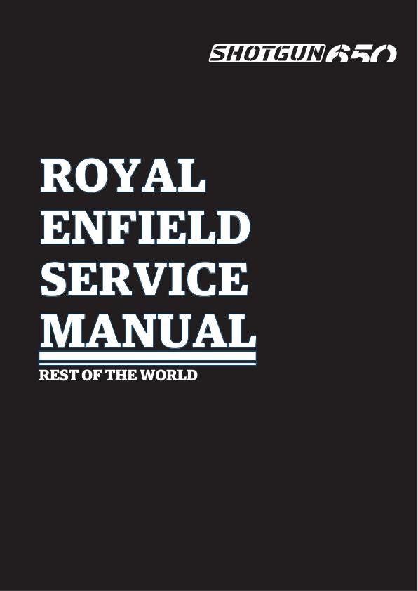 Royal Enfield Shotgun 650 Motorcycle Service Manual factory service manual title page