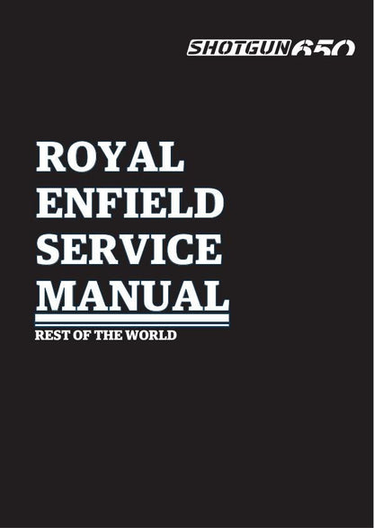 Royal Enfield Shotgun 650 Motorcycle Service Manual factory service manual title page
