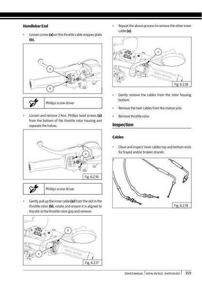 Royal Enfield Shotgun 650 Motorcycle Service Manual sample page from the repair manual