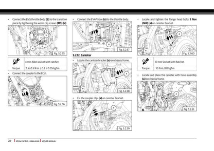 Royal Enfield Himalayan 450 Motorcycle Service Manual sample page from service manual