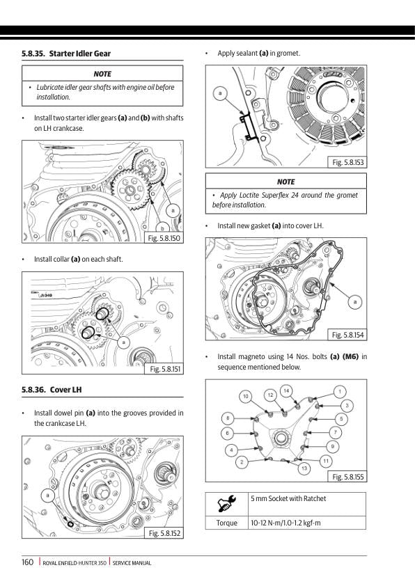 Royal Enfield Hunter 350 Motorcycle Service Manual sample page from service manual