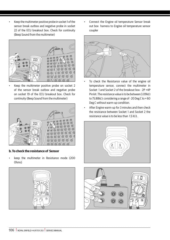 Royal Enfield Hunter 350 Motorcycle Service Manual sample page from the repair manual